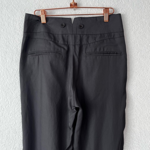 Helmut Lang Dress Pants Gray Tapered Leg Pleated High Waisted Loden size 2 - Picture 10 of 15
